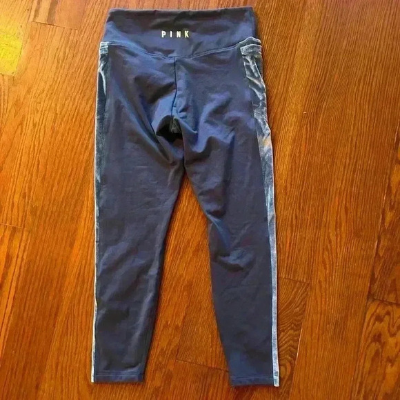NWT Victoria's Secret PINK ULTIMATE V VELVET STRIPE Cozy LEGGING Size Medium NEW - Picture 7 of 10